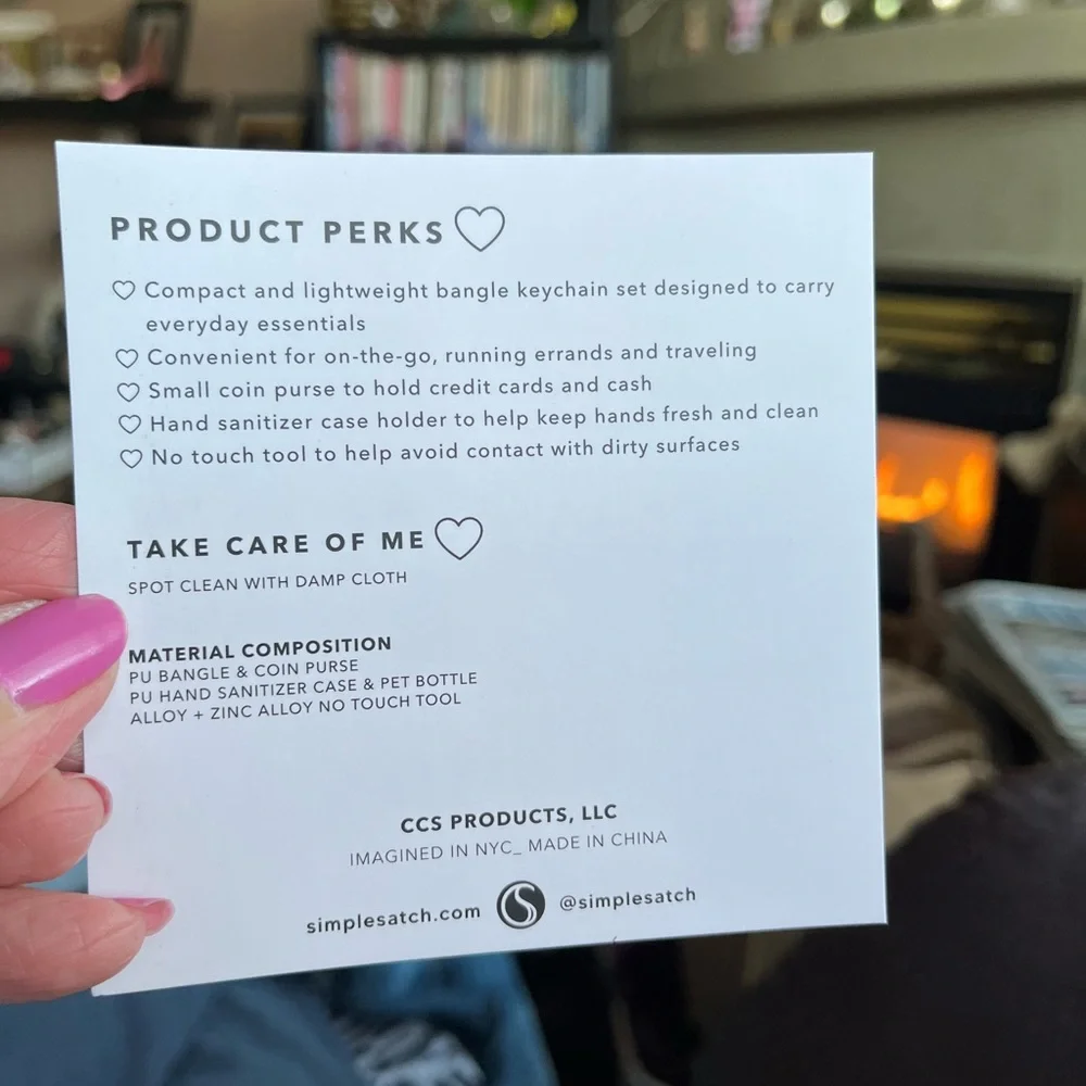 Simple Satch Fashion Meets Function Python Print Bangle Keychain Set.  New! - Picture 7 of 7